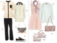 Koszula Topshop 69 zł, Marynarka River Island 219 zł, Spodnie Dorothy Perkins 99 zł, Torebka Reporter 139 zł, Buty Converse 219 zł, Sukienka Dorothy Perkins 129 zł, Szalik House 34,90 zł,  Marynarka River Island 219 zł Buty Deezee.pl 79,50 zł, Torebka Simple 400 zł