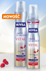Nivea, Vital, wzmacniający lakier i  pianka do włosów (Cena: 11,99 zł, 250 ml)