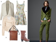 Kardigan Mango 129 zł, Sukienka Topshop 129 zł, Kozaki Deezee.pl 107 zł, Kurtka Belstaff ok. 2100 zł, Torba Gino Rossi 329 zł