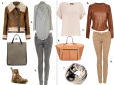 Dżinsy Topshop 199 zł, Tunika River Island 129 zł, Torba Zara 499 zł, Kurtka Mango 1299 zł, Bluzka Dorothy Perkins 99 zł, Dżinsy Topshop 199 zł, Torba Zara 499 zł, Kurtka Ochnik 1499 zł, Szalik Cado 189 zł