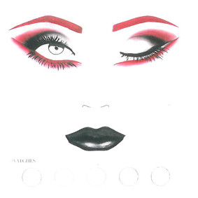 Facechart Illamasqua numer 6
