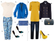 T-shirt Reporter 69 zł, Marynarka Camaieu 169 zł,  Spodnie Topshop 699 zł, Torebka Ochnik 399 zł, Buty Zara 239 zł, Tunika Dorothy Perkins 69 zł, Spodnie Adidas 499 zł, Torebka Topshop 249 zł, Kurtka Mango 319 zł, Buty Deezee.pl 169 zł