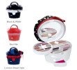 Pupa Vanity Collection, zestaw zawiera: 1 róż w kompakcie, 1 puder brązujący w kompakcie, 1 tusz do rzęs, 1 kredkę do oczu, 3 połyskujące cienie do powiek, 3 matowe cienie do powiek, 2 aplikatory do cieni, 9 błyszczyków do ust (Cena: 282 zł)