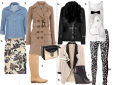 Koszula Topshop 149 zł, Trencz Dorothy Perkins 149 zł, Kozaki Zara 459 zł, Torebka Solar 139 zł, Spódnica Marni ok. 1200 zł, Spodnie Stefanel 300 zł, Kożuch Karl by Karl Donoghue ok. 2100 zł, Buty Zara 319 zł, T-shirt Mango 39 zł, Marynarka Dorothy Perkins 199 zł