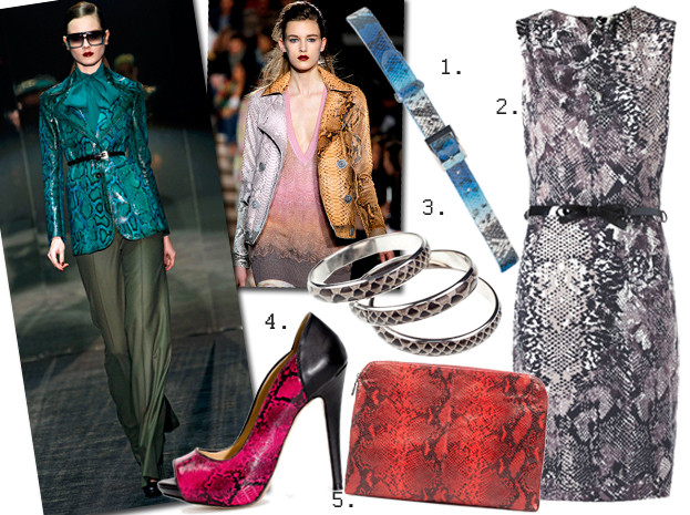 Moda z wybiegów: wąż